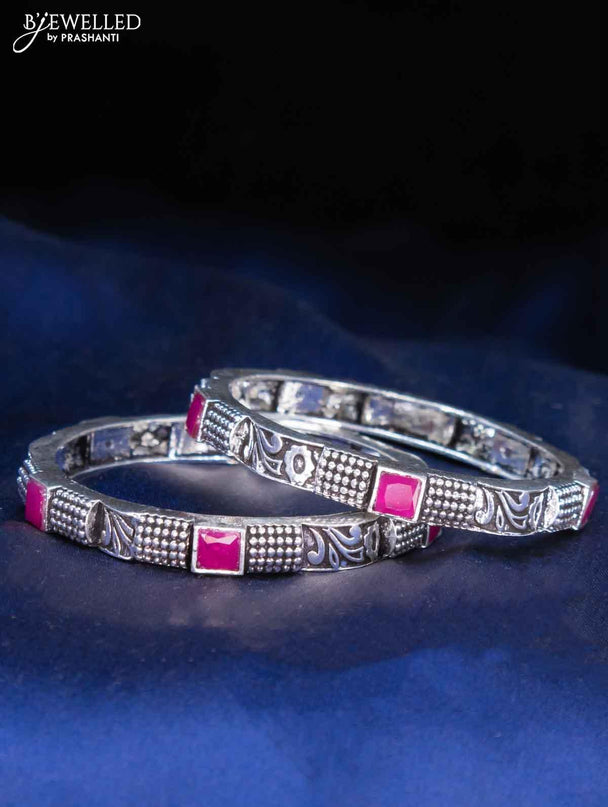 Oxidised bangles with ruby stone - {{ collection.title }} by Prashanti Sarees