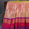 Pochampally silk saree dual shade of pinkish green with ikat weaves and zari woven ganga jamuna border - {{ collection.title }} by Prashanti Sarees