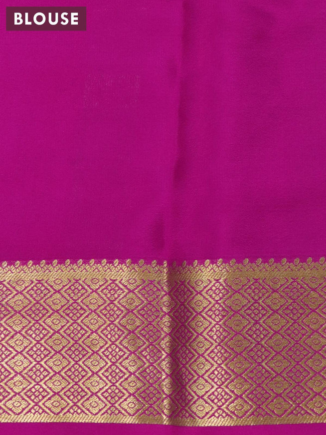 Printed crepe silk sraee light green and pink with allover kalamkari prints and zari woven border - {{ collection.title }} by Prashanti Sarees
