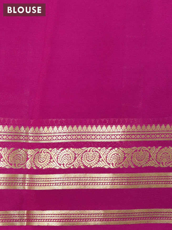 Printed crepe silk sraee pastel shade of pink and pink with allover prints and zari woven border - {{ collection.title }} by Prashanti Sarees