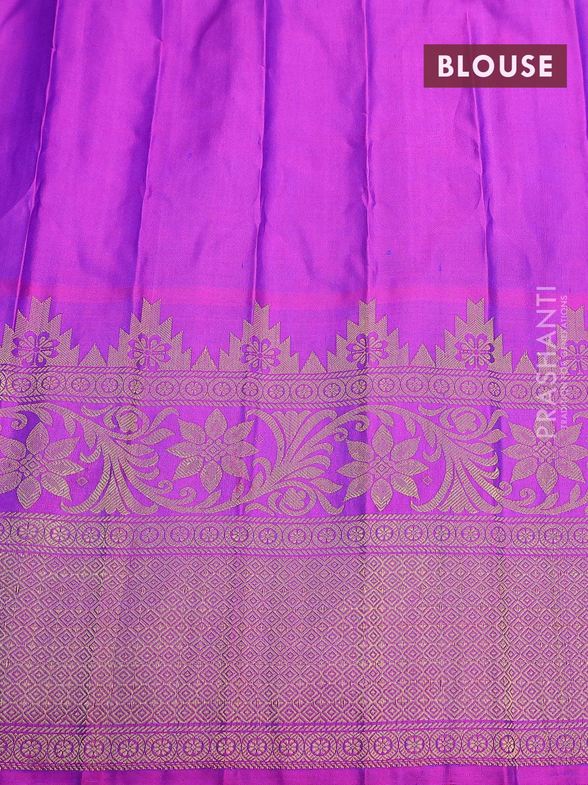 Pink Gadwal Handloom Pure Silk Saree - Buy Now