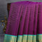 Pure kanjivaram silk saree purple and teal blue with allover zari weaves and rich zari woven korvai border - {{ collection.title }} by Prashanti Sarees
