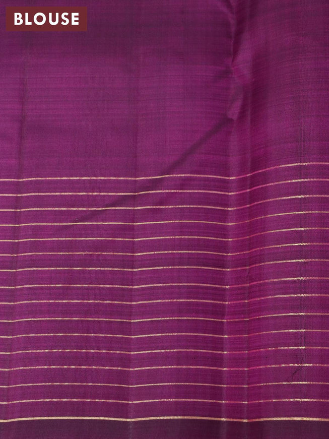 Pure kanjivaram silk saree purple with allover zari woven annam buttas and zari woven simple border - {{ collection.title }} by Prashanti Sarees