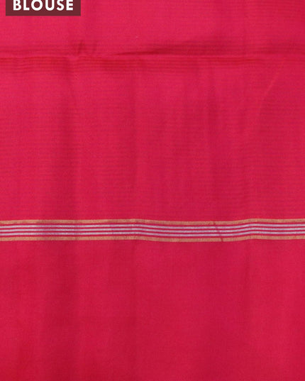 Pure soft silk saree green and dual shade of pink with allover zari woven butta weaves and zari woven simple border - {{ collection.title }} by Prashanti Sarees