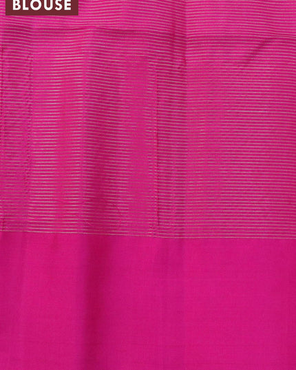 Pure soft silk saree light blue and pink with allover small zari checked pattern and simple border - {{ collection.title }} by Prashanti Sarees
