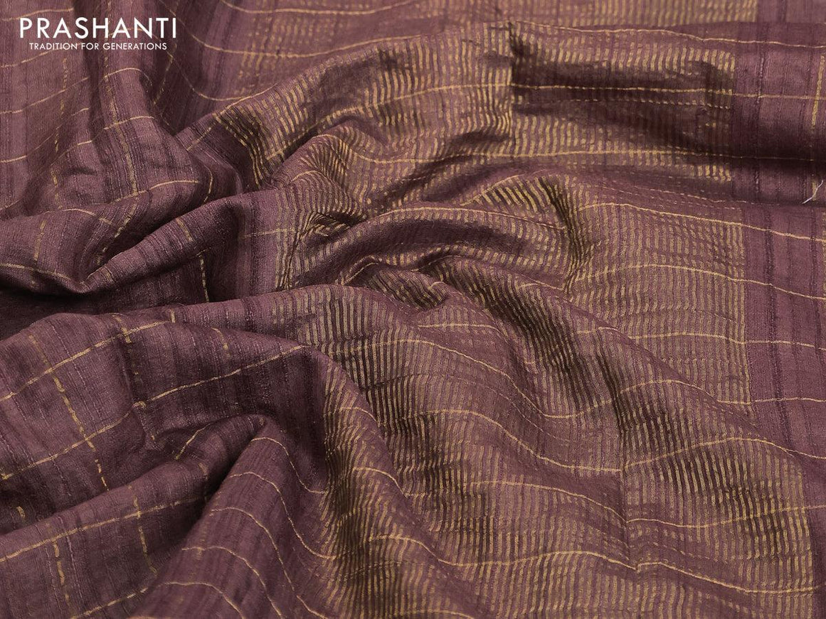 Pure Tussar Silk with Readymade Blouse – Prashanti Sarees