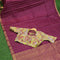 Pure tussar silk saree purple and light green with allover zari checked pattern and zari woven border and kalamkari prints embroidery work blouse - {{ collection.title }} by Prashanti Sarees