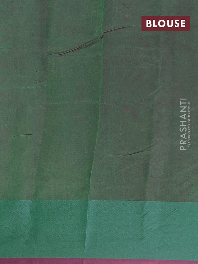 Semi chanderi saree dual shade of green and dual shade of pink with allover thread weaves and woven border - {{ collection.title }} by Prashanti Sarees