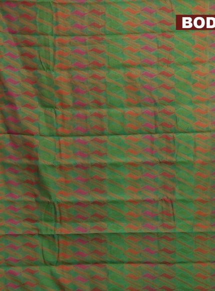 Semi chanderi saree dual shade of green and pink shade with allover thread weaves and woven border - {{ collection.title }} by Prashanti Sarees