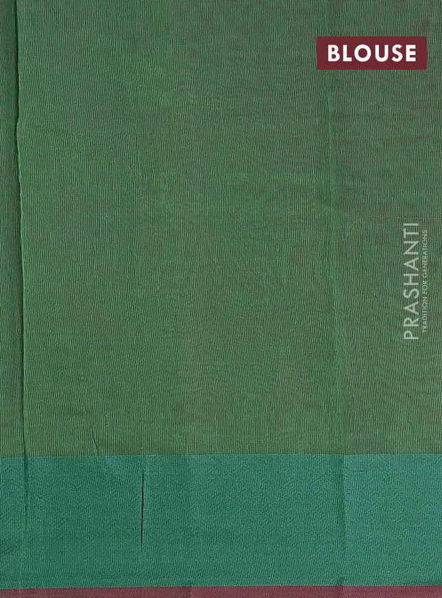 Semi chanderi saree dual shade of green and pink shade with allover thread weaves and woven border - {{ collection.title }} by Prashanti Sarees