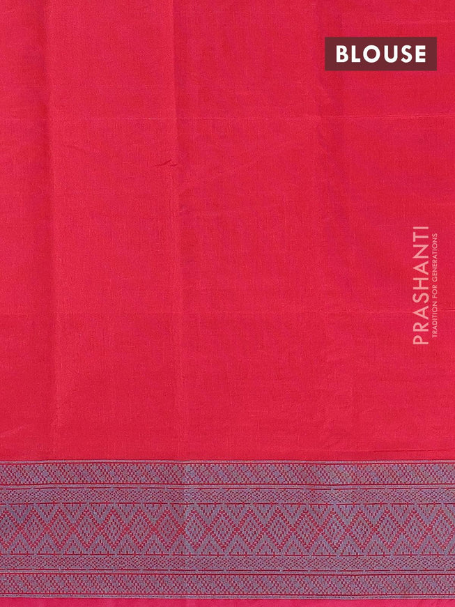 Semi chanderi saree dual shade of pink and with allover thread weaves and woven border - {{ collection.title }} by Prashanti Sarees