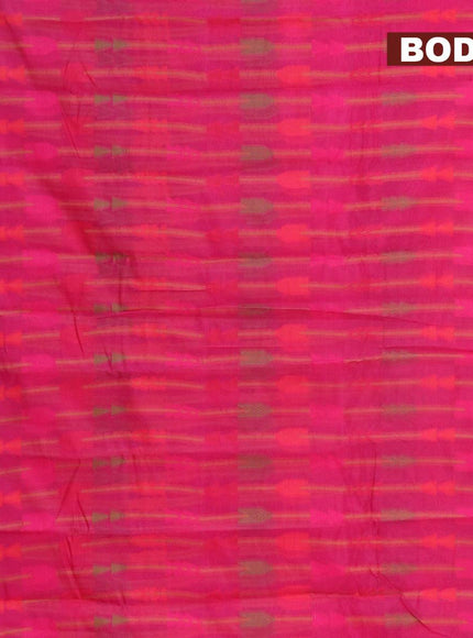 Semi chanderi saree pink and with allover thread weaves and woven border - {{ collection.title }} by Prashanti Sarees