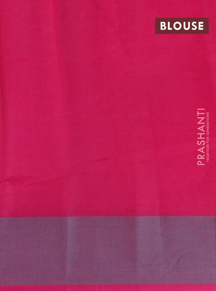 Semi chanderi saree pink and with allover thread weaves and woven border - {{ collection.title }} by Prashanti Sarees