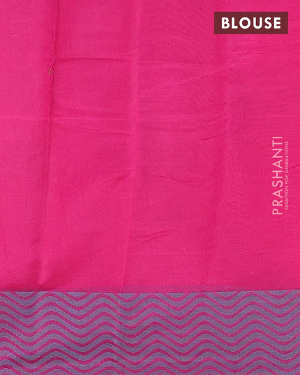 Semi chanderi saree pink shade and with allover thread weaves and woven border - {{ collection.title }} by Prashanti Sarees