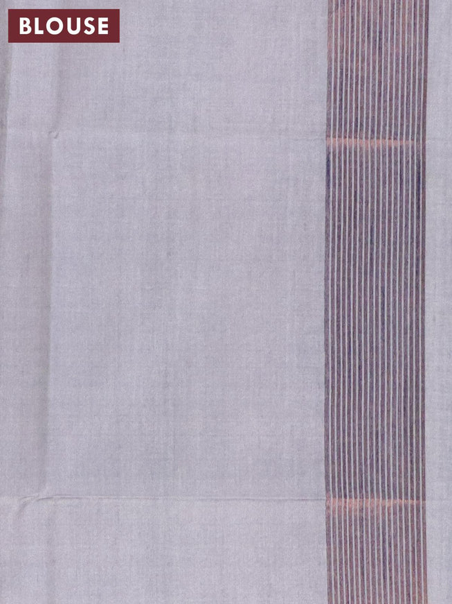 Semi jute silk saree pastel grey with thread & zari woven buttas and woven border - {{ collection.title }} by Prashanti Sarees