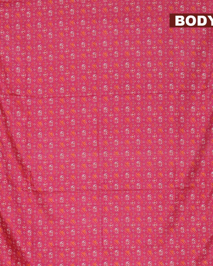 Semi matka saree pink with allover patola prints and zari woven border - {{ collection.title }} by Prashanti Sarees