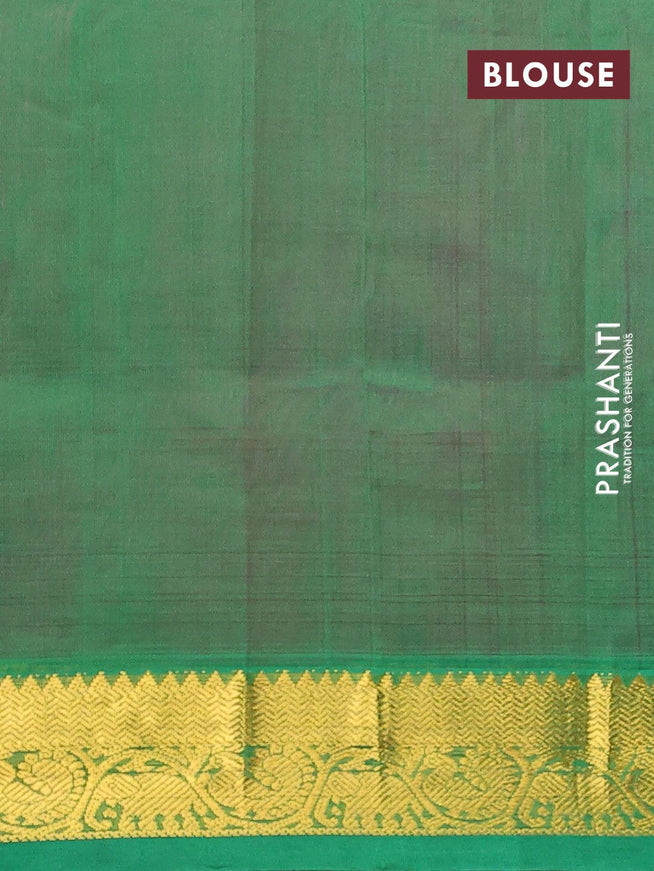 Silk cotton saree pink and dual shade of green with zari woven buttas and zari woven border - {{ collection.title }} by Prashanti Sarees
