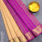 Silk cotton saree sandal and purple with zari woven buttas and annam zari woven border - {{ collection.title }} by Prashanti Sarees