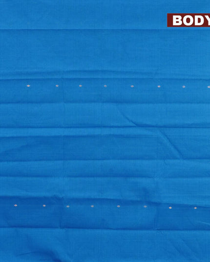 Venkatagiri cotton saree cs blue and blue with zari woven buttas and zari woven border without blouse - {{ collection.title }} by Prashanti Sarees