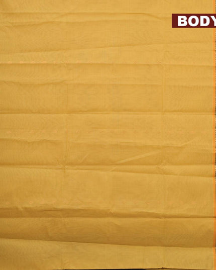 Venkatagiri cotton saree yellow shade and mustard yellow with zari woven buttas and floral design zari woven border without blouse - {{ collection.title }} by Prashanti Sarees