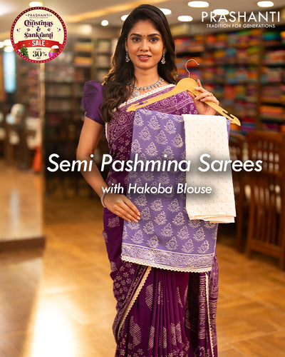 Semi Pashmina Sarees