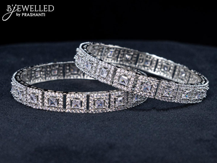 Zircon bangles with cz stones - {{ collection.title }} by Prashanti Sarees