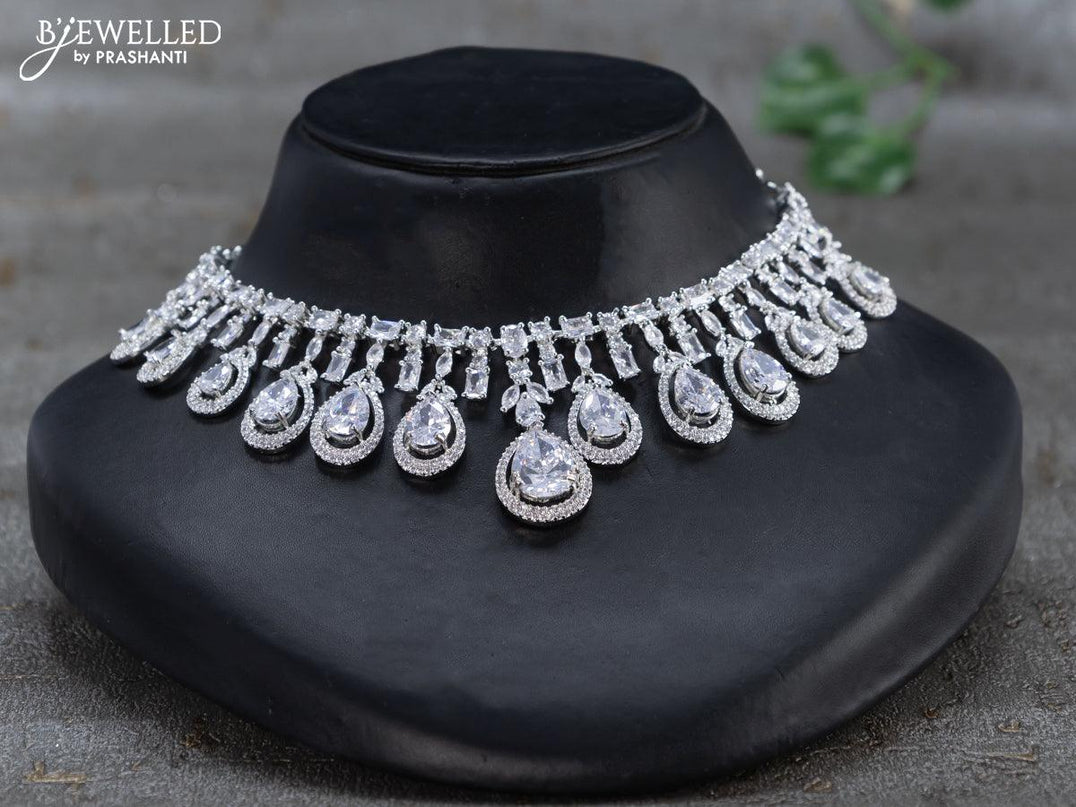 Zircon choker with cz stones - {{ collection.title }} by Prashanti Sarees
