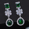 Zircon earring with emerald and cz stones - {{ collection.title }} by Prashanti Sarees