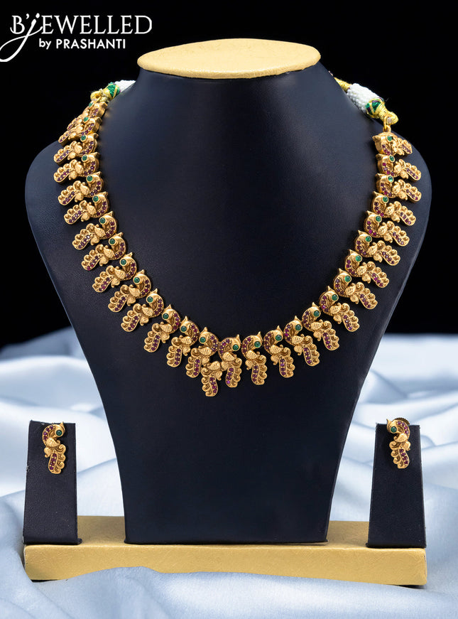 Antique necklace with kemp stone