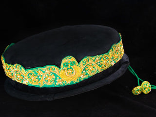 Hip belt green with zardosi & sequins work