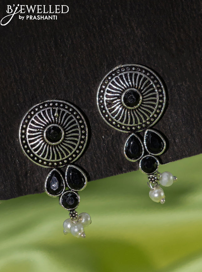 Oxidised Choker with black stones