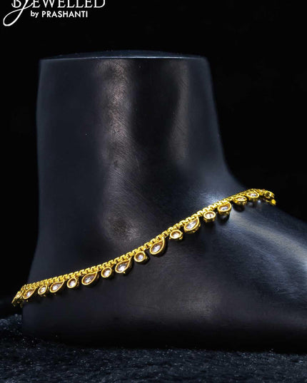 Antique anklet with stone - {{ collection.title }} by Prashanti Sarees