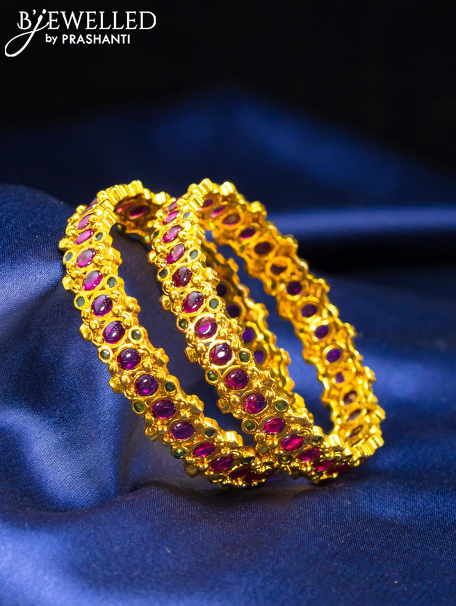 Antique bangle with kemp stones - {{ collection.title }} by Prashanti Sarees
