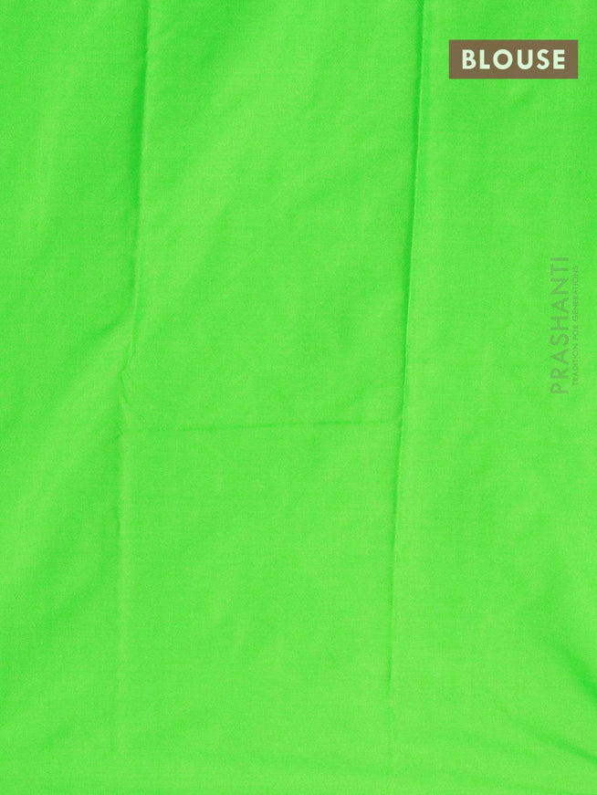Arani semi silk saree dual shade of green with allover zari woven weaves in borderless style - {{ collection.title }} by Prashanti Sarees