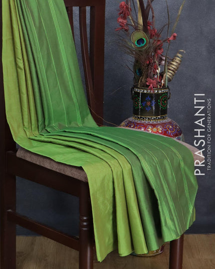 Arani semi silk saree light green with allover zari checked pattern and simple border - {{ collection.title }} by Prashanti Sarees