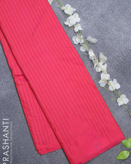 Arani semi silk saree pink with allover thread weaves in borderless style - {{ collection.title }} by Prashanti Sarees