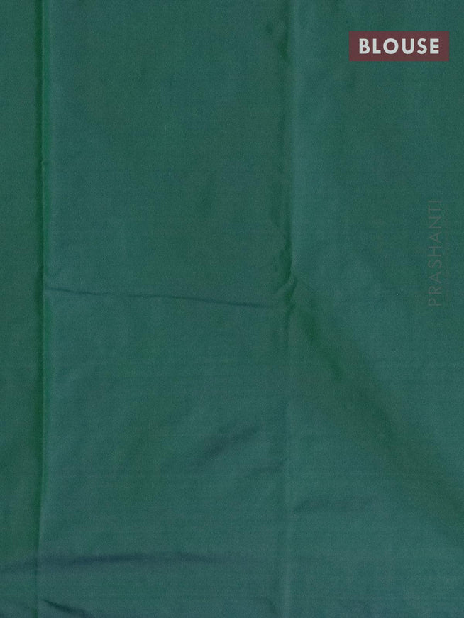 Arani semi silk saree purple and dual shade of greenish blue with allover copper zari weaves in borderless style - {{ collection.title }} by Prashanti Sarees