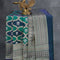 Banarasi satin silk saree navy blue and green shade with allover self emboss & zari weaves and zari woven border - {{ collection.title }} by Prashanti Sarees