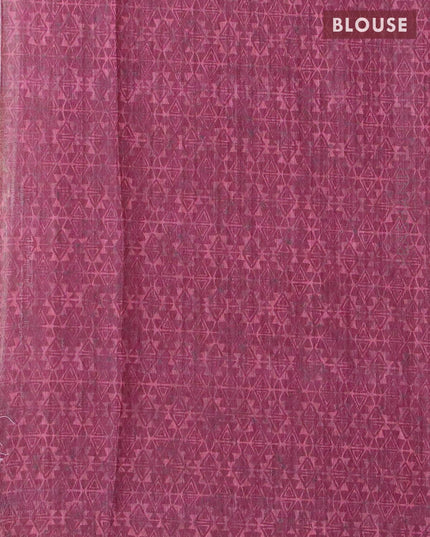 Bhagalpuri saree purple shade with geometric embroidery work - {{ collection.title }} by Prashanti Sarees
