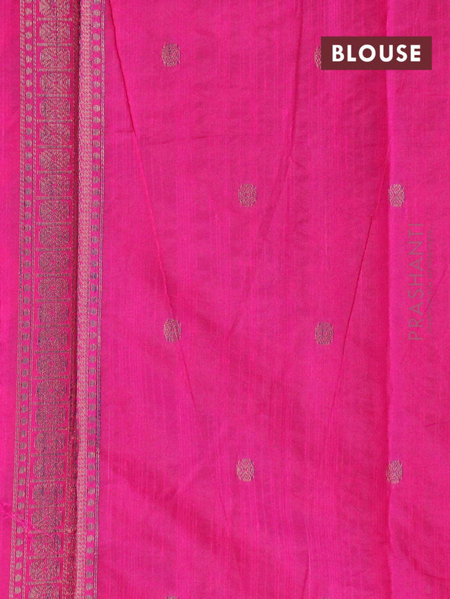 Bhagalpuri silk saree pink with allover woven buttas and long woven border - {{ collection.title }} by Prashanti Sarees