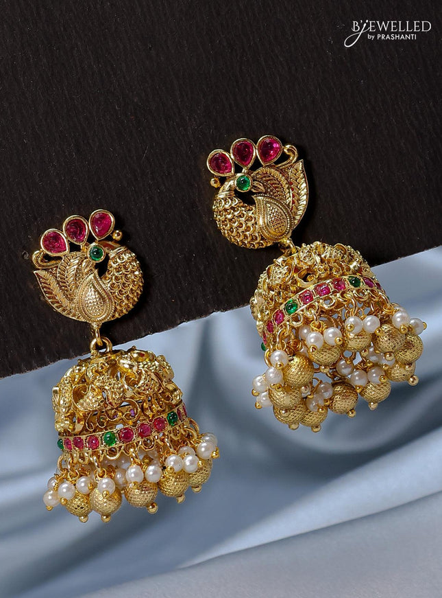 Black thread necklace with lakshmi pendant and golden beads hanging - {{ collection.title }} by Prashanti Sarees