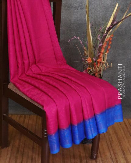 Brasso saree pink and blue with allover weaves - {{ collection.title }} by Prashanti Sarees