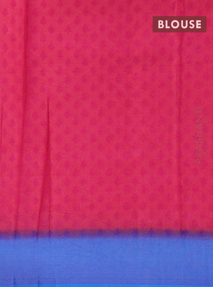 Brasso saree pink and blue with allover weaves - {{ collection.title }} by Prashanti Sarees