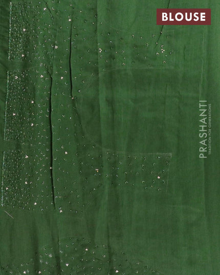 Chappa saree green with stone & beaded embroidery work - {{ collection.title }} by Prashanti Sarees