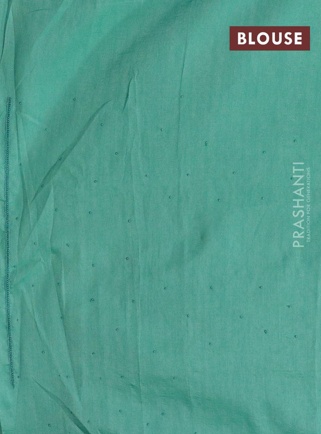 Chappa saree light blue with embroidery beads & stone work - {{ collection.title }} by Prashanti Sarees