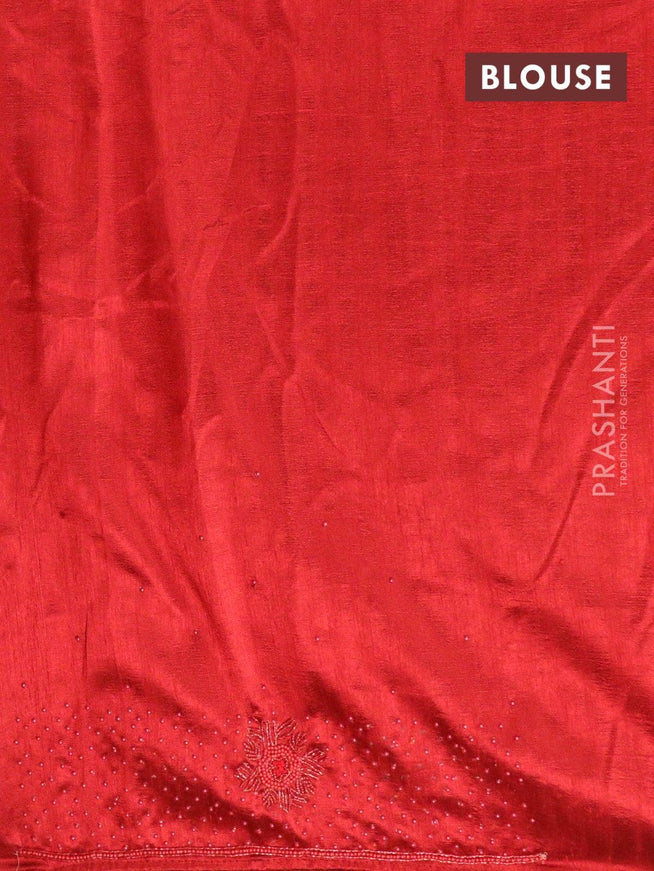 Chappa saree maroon with beaded embroidery work - {{ collection.title }} by Prashanti Sarees