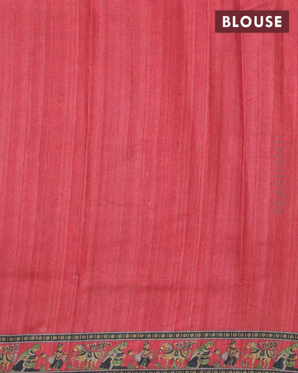 Chappa saree mustard shade and pink shade with allover prints and printed border - {{ collection.title }} by Prashanti Sarees