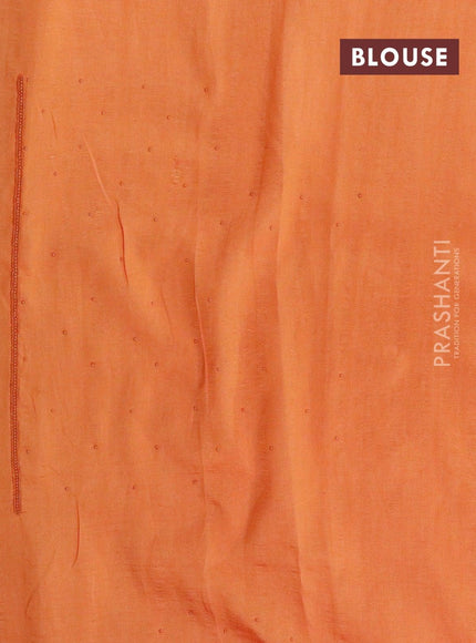 Chappa saree orange with stone & beaded embroidery work - {{ collection.title }} by Prashanti Sarees