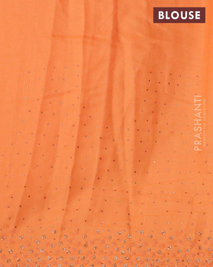Chappa saree peach with embroidery beads & stone work - {{ collection.title }} by Prashanti Sarees