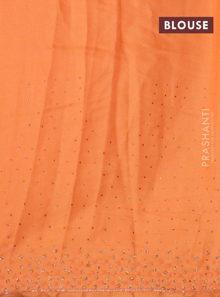 Chappa saree peach with embroidery beads & stone work - {{ collection.title }} by Prashanti Sarees